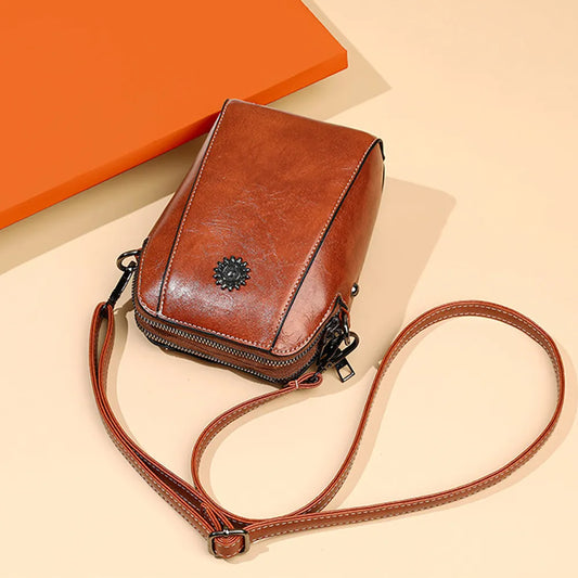 Leather shoulder bag