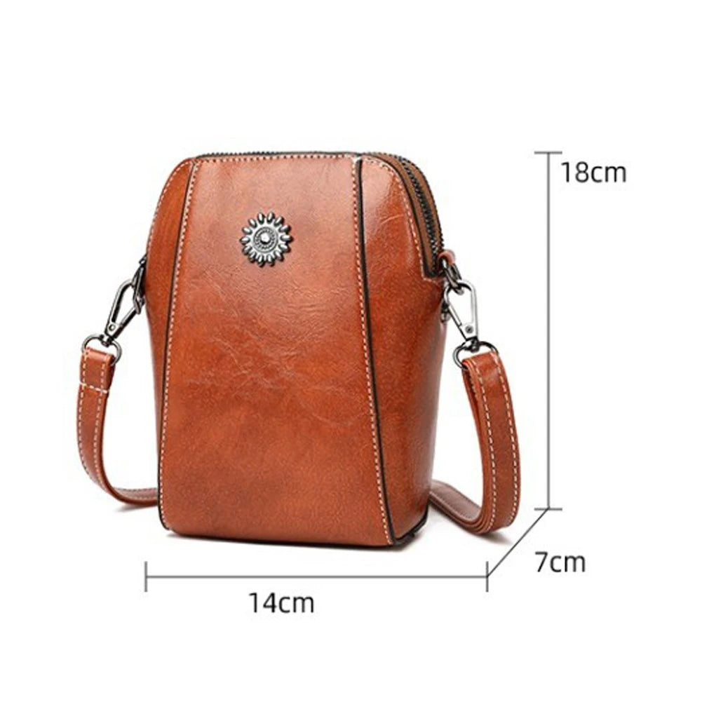 Leather shoulder bag